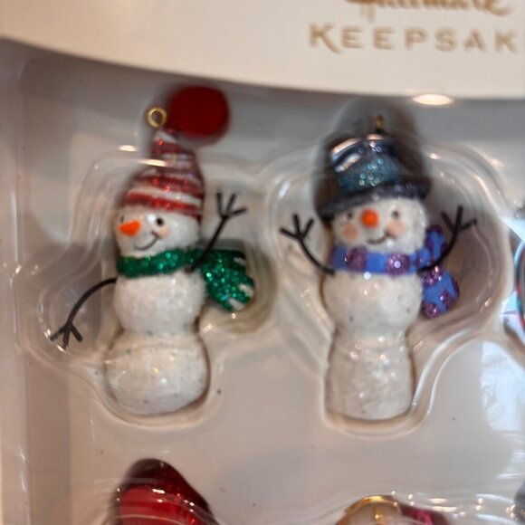 Hallmark Ornaments 2006 Jolly Snowmen Miniature Collection 6 Pcs New - Picture 2 of 9